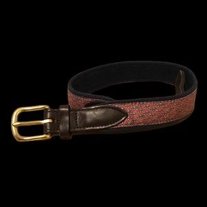 Vineyard Vines Stripe Navy Blue / White Ribbon Belt L